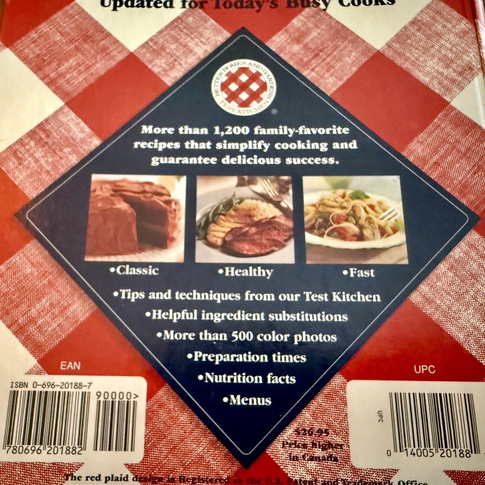 Better Homes and Gardens New Cook Book 11th Edition Red Plaid 1996 0696201887 - Picture 14 of 16